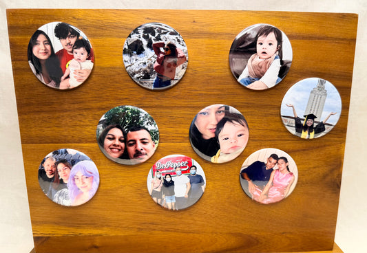 Custom Round Photo Magnets